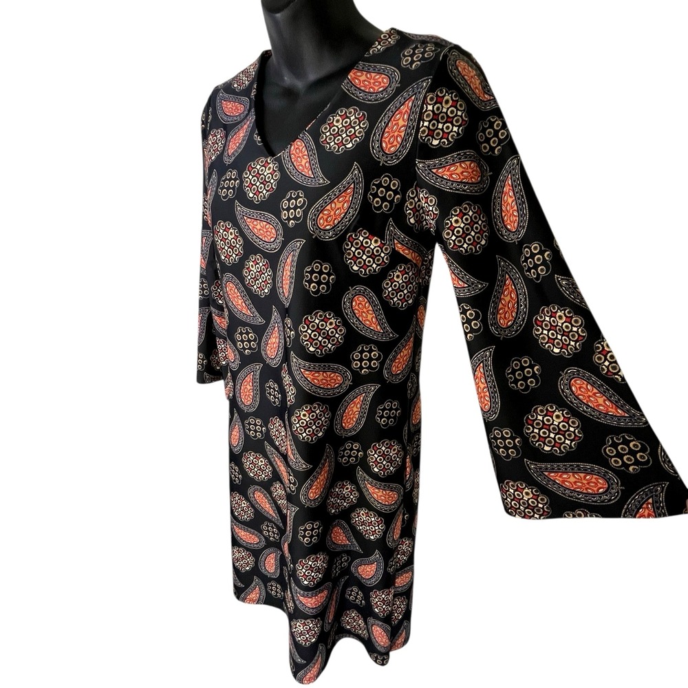 Jude Connally Womens Black Paisley Geometric Print LEXI Shift Dress Size XS - Picture 5 of 11